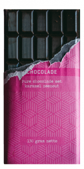Chocoladereep: Pure chocolade karamel zeezout